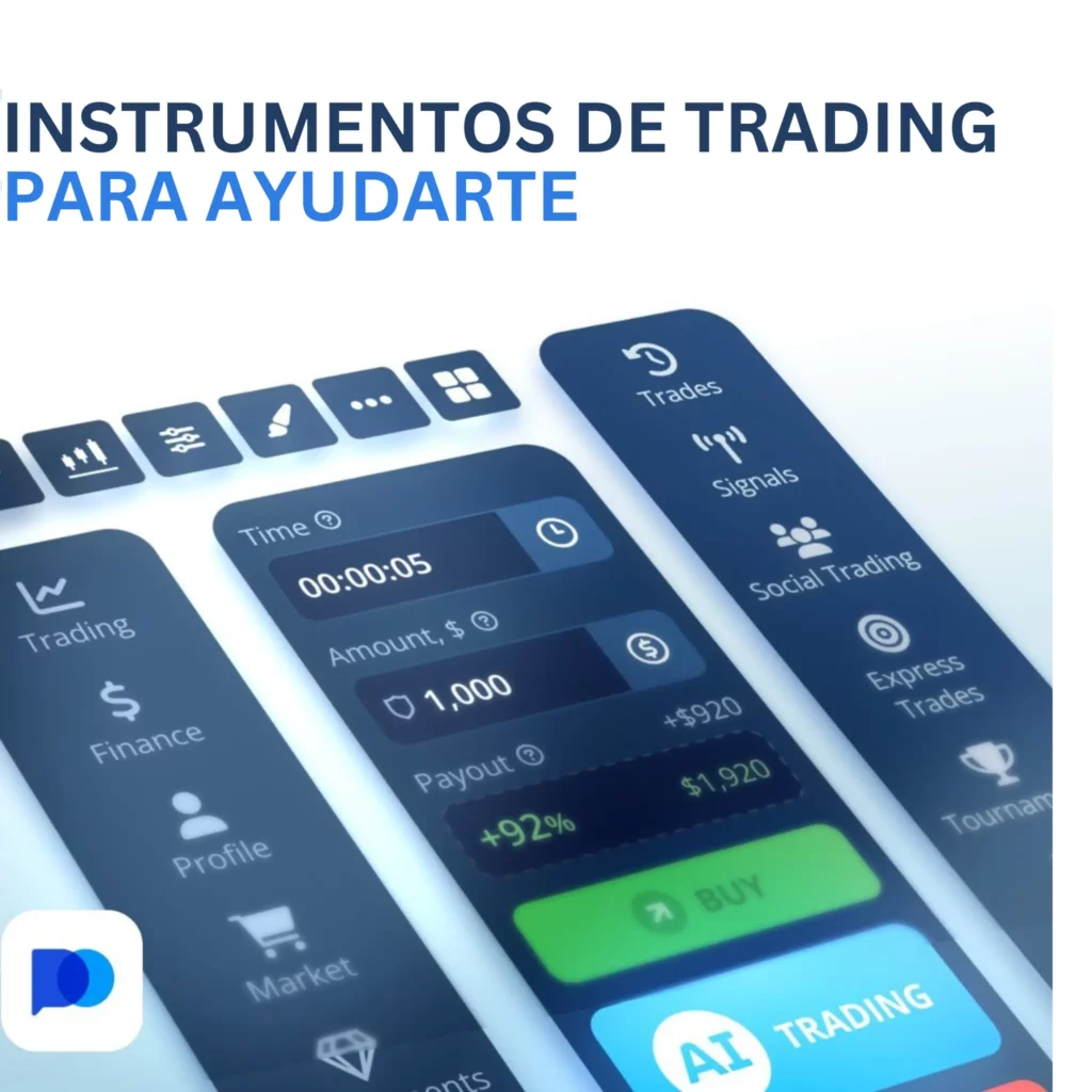 Instrumentos de trading de Pocket Option.
